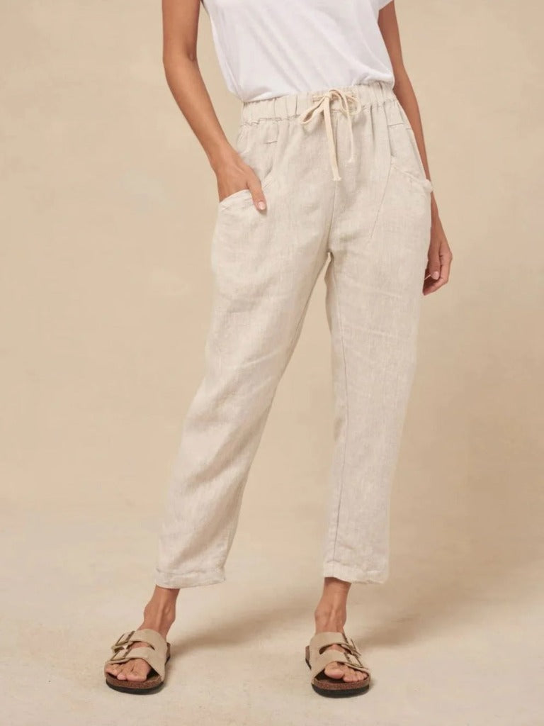 LITTLE LIES LINEN SAFARI PANT