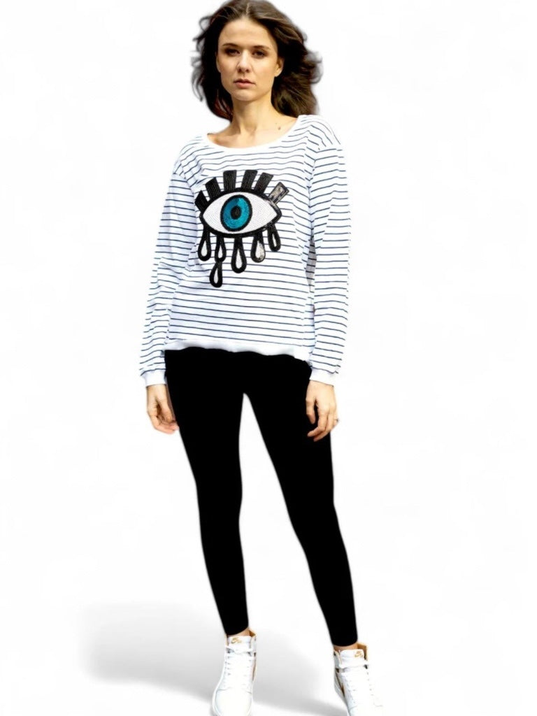 WILMA WYLD TAYLOR EYE SWEATER