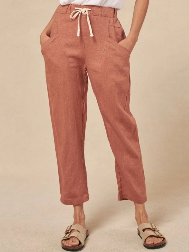 LITTLE LIES LINEN SAFARI PANT