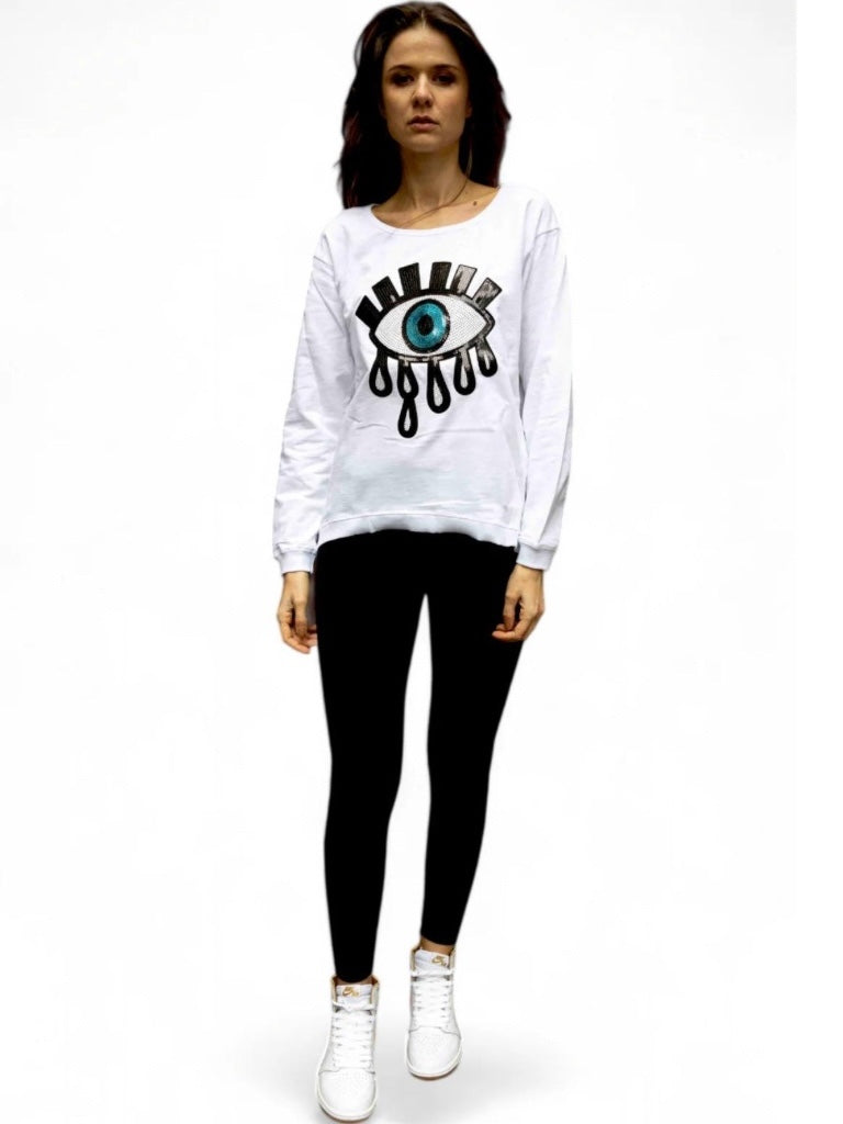 WILMA WYLD TAYLOR EYE SWEATER