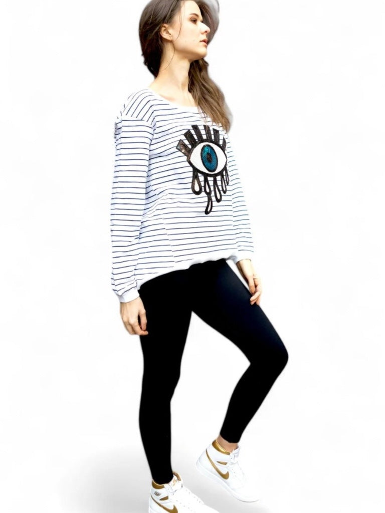 WILMA WYLD TAYLOR EYE SWEATER