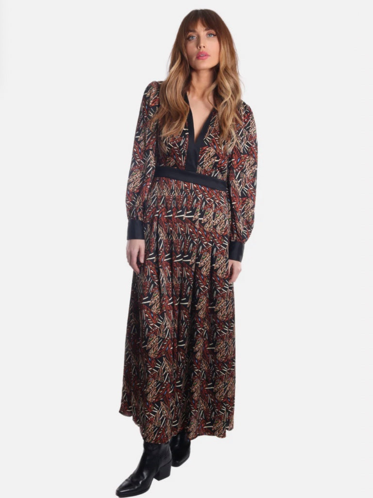 TRAFFIC PEOPLE RETRO COLLAR DRESS