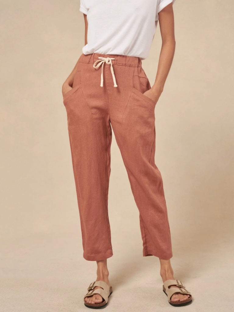 LITTLE LIES LINEN SAFARI PANT