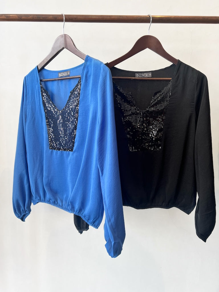 INZAGI SIRACUSA SEQUIN TOP