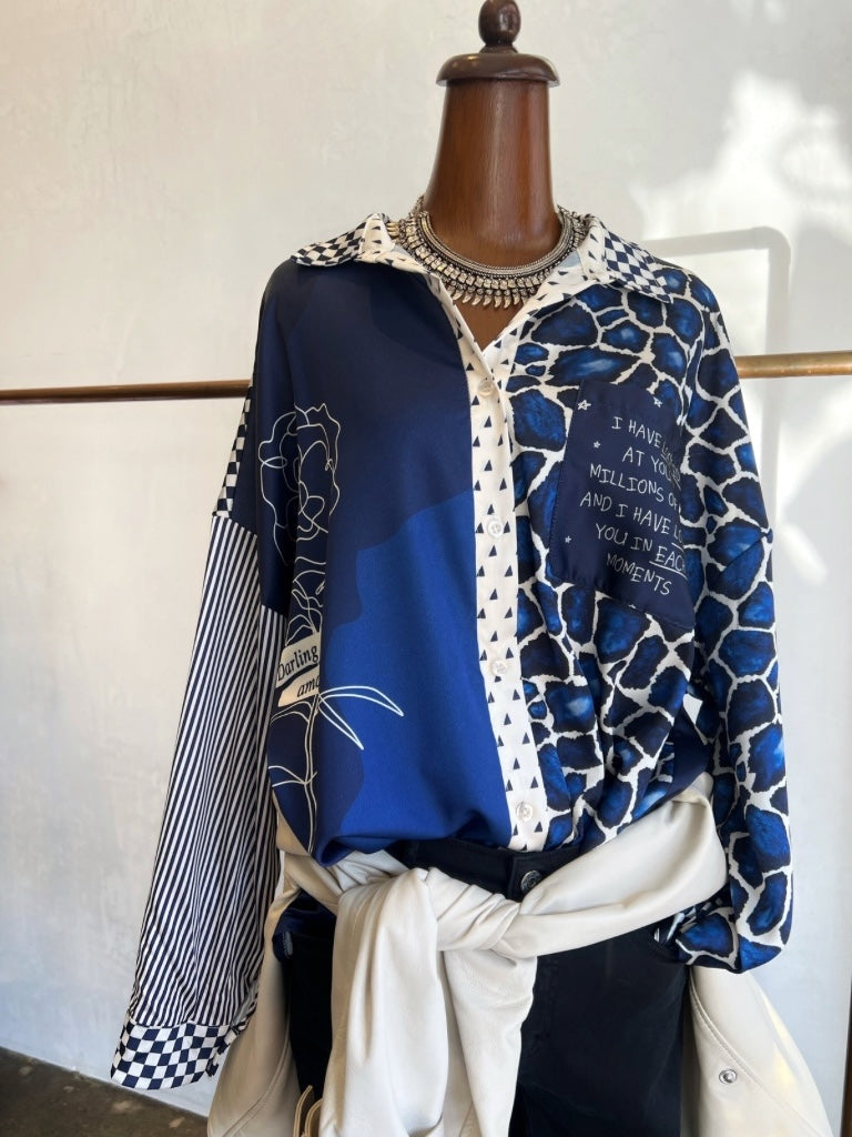 AMICI SILK MICA BLOUSE