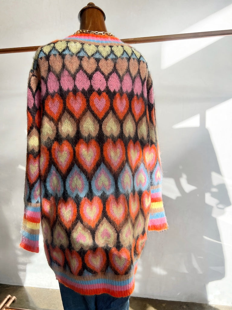 HQ HEART LONG CARDI