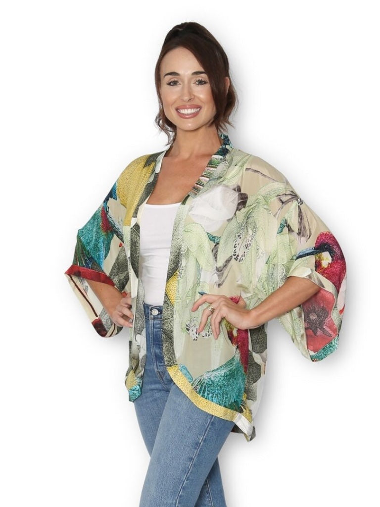 THE ARTISTS LABEL JARDIN ORANGE KIMONO