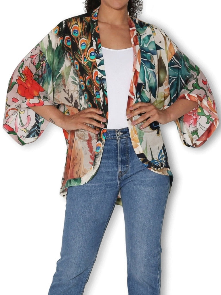 THE ARTISTS LABEL SPLENDOUR PEACOCK KIMONO