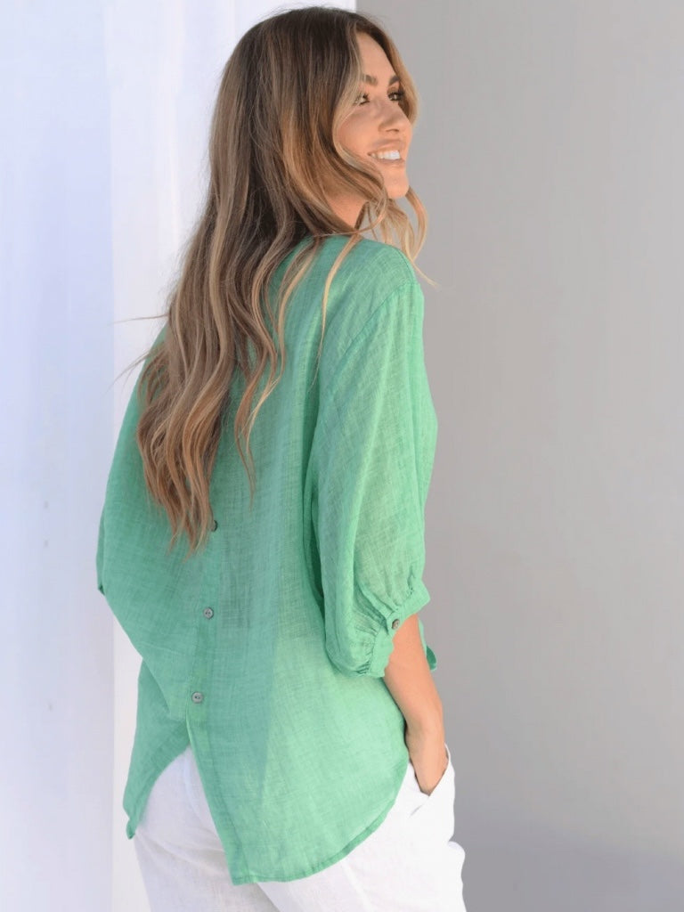 WORTHIER LINEN CAPRI SHIRT