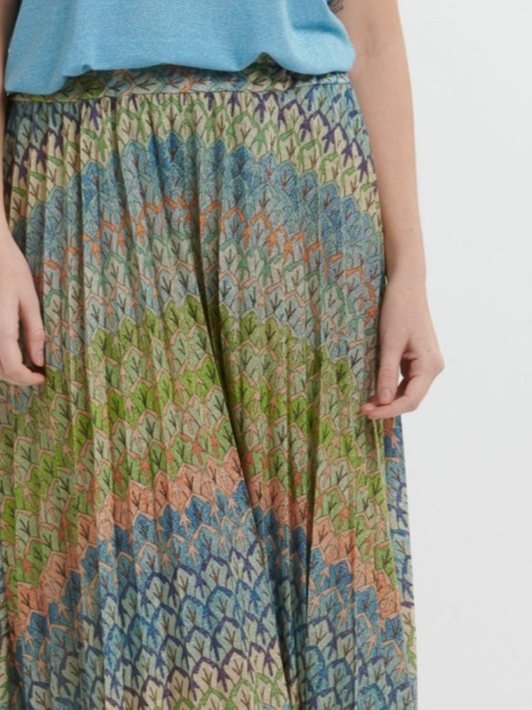 URBAN LUXURY FOREST PLEAT SKIRT