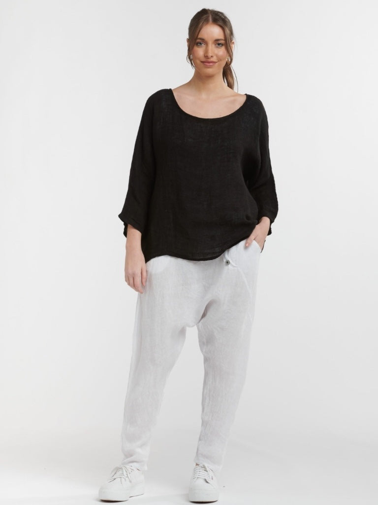 URBAN LUXURY LAURA LINEN TOP