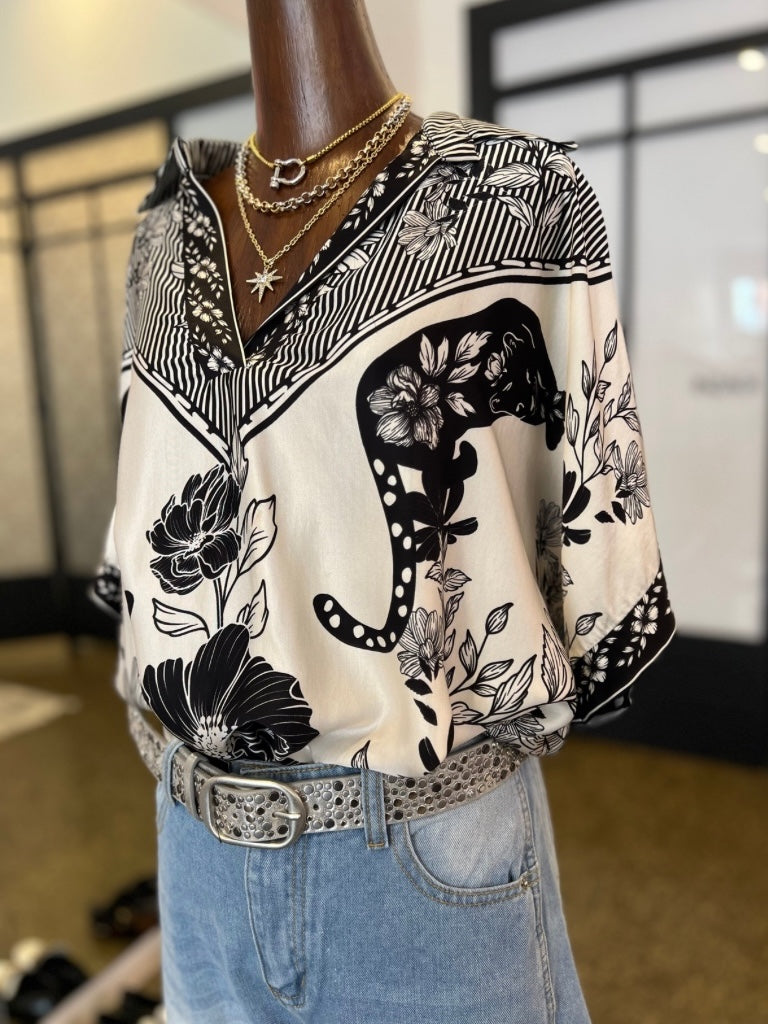 URBAN LUXURY PANTHER BLOUSE
