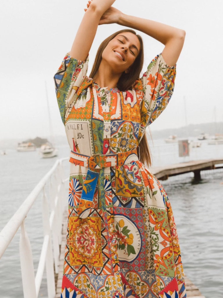 LABEL OF LOVE AMALFI MOSAIC DRESS