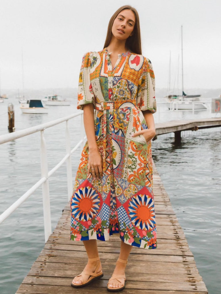 LABEL OF LOVE AMALFI MOSAIC DRESS