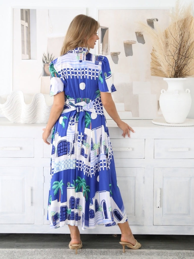 SALTY BRIGHT SANTORINI DRESS