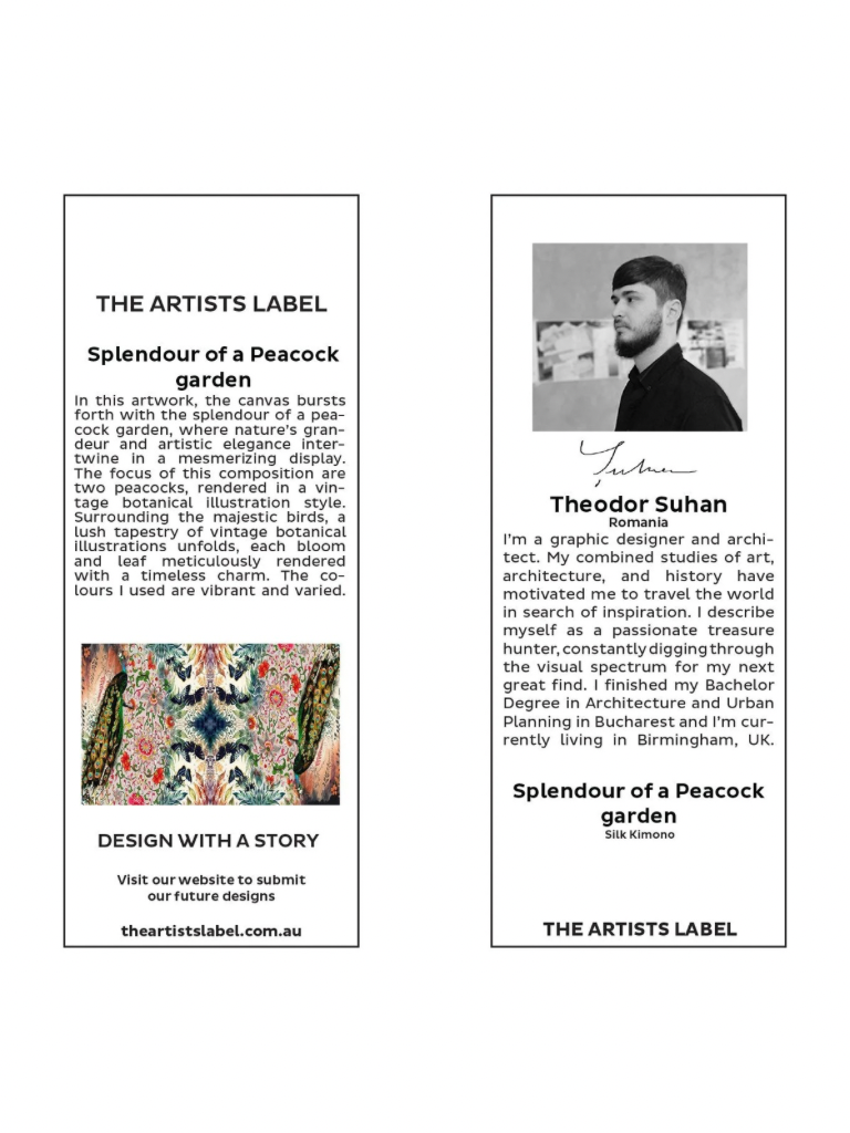THE ARTISTS LABEL SPLENDOUR PEACOCK KIMONO