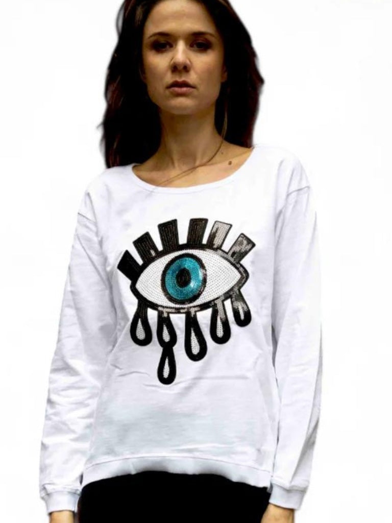 WILMA WYLD TAYLOR EYE SWEATER