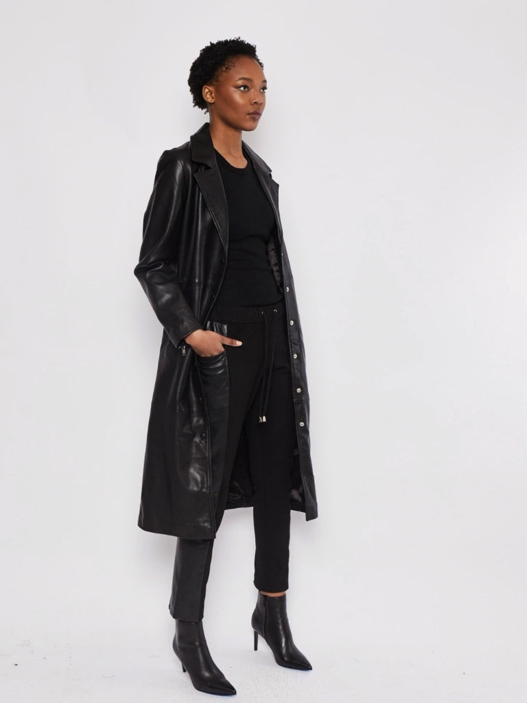 DEA ERIN LEATHER TRENCH