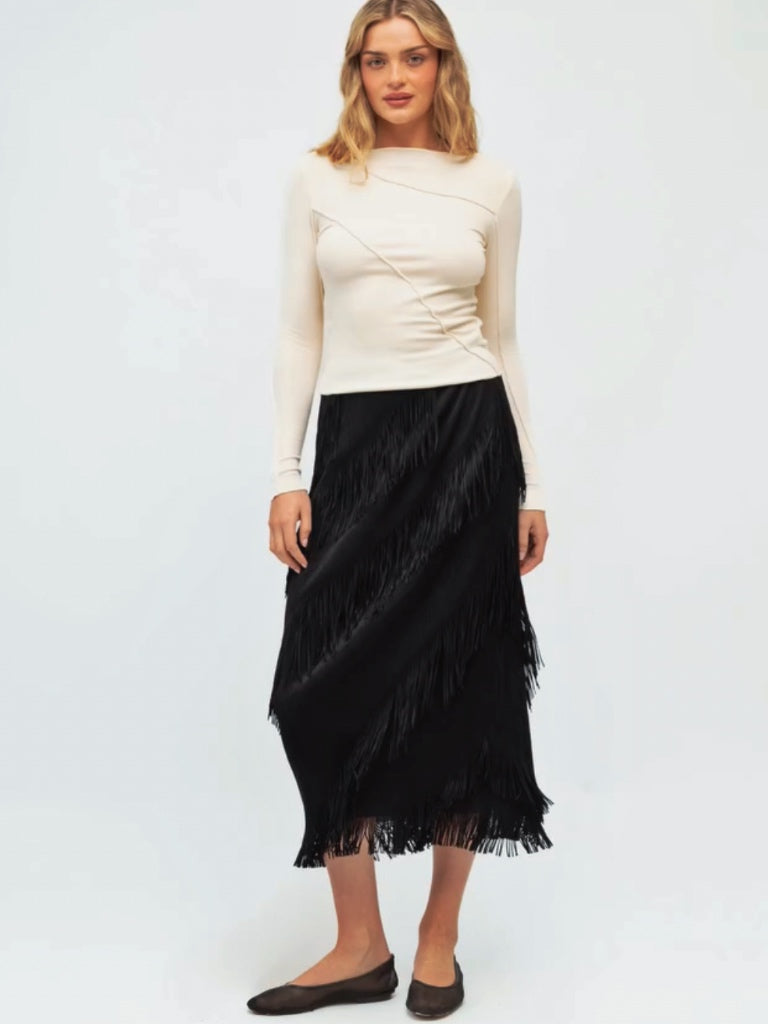 PAPER HEART TESSA TASSEL SKIRT