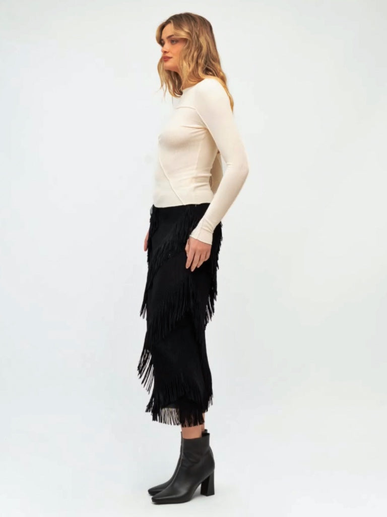 PAPER HEART TESSA TASSEL SKIRT
