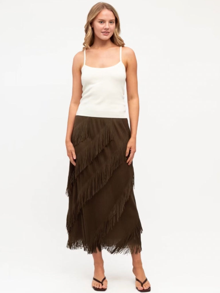 PAPER HEART TESSA TASSEL SKIRT