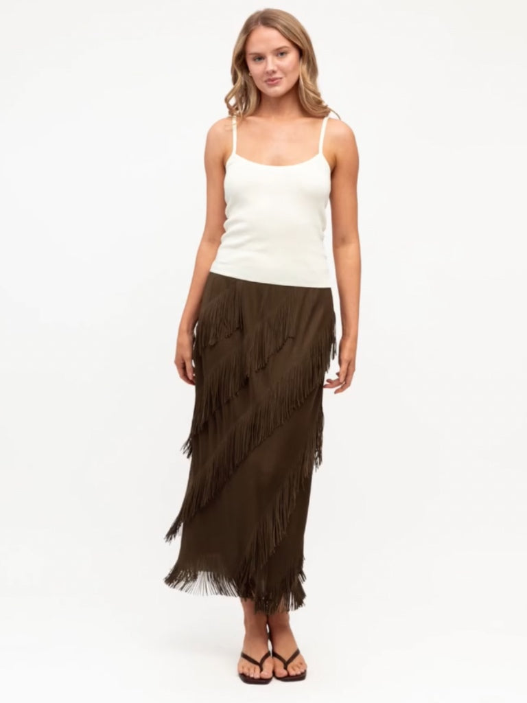PAPER HEART TESSA TASSEL SKIRT