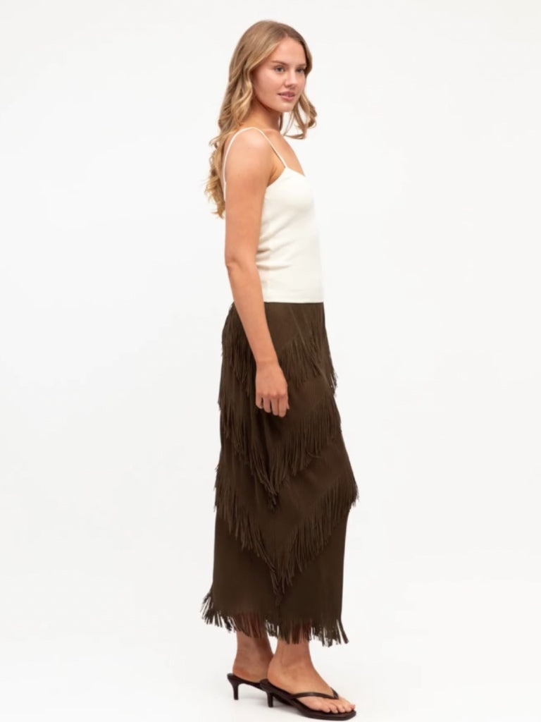PAPER HEART TESSA TASSEL SKIRT