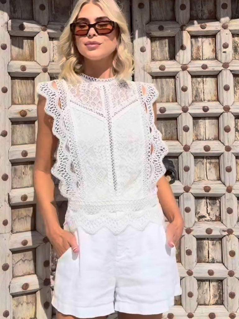 ST GERMAIN GISELLE LACE TOP