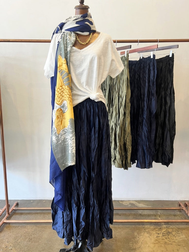 AMICI CRINKLE SATIN SKIRT