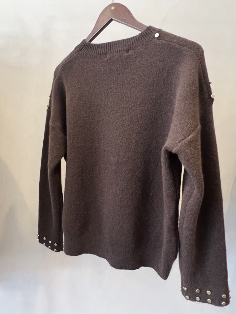 PAPER HEART SIENNA STUDDED SWEATER