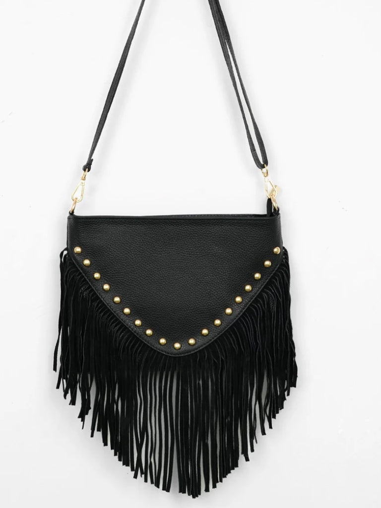 SARTA SELENA SUEDE FRINGED BAG