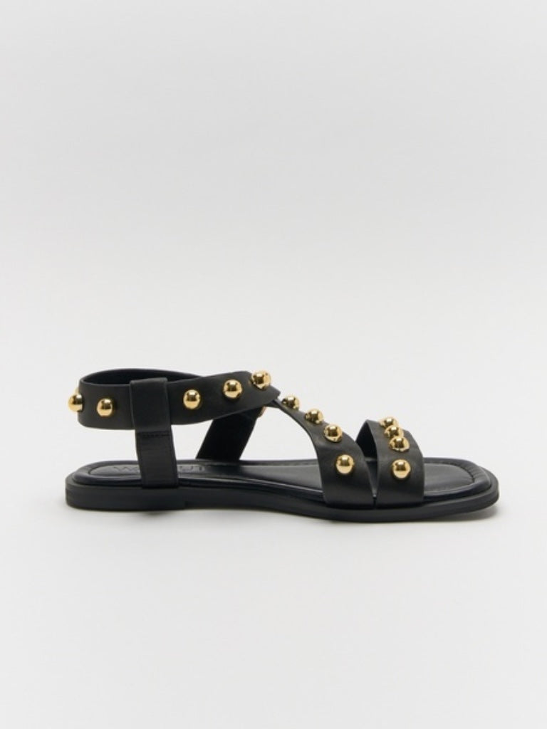 WALNUT REID STUD SANDAL