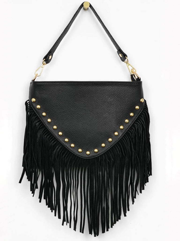 SARTA SELENA SUEDE FRINGED BAG