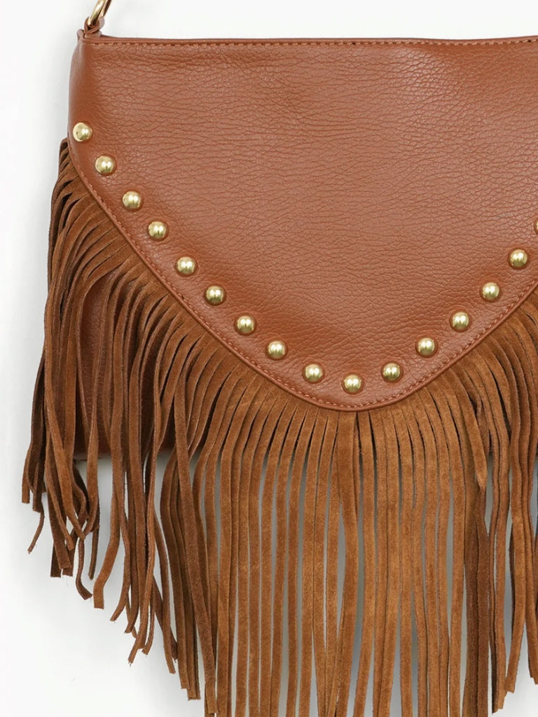 SARTA SELENA SUEDE FRINGED BAG