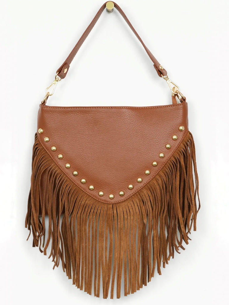 SARTA SELENA SUEDE FRINGED BAG