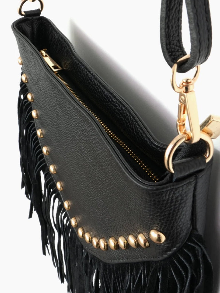 SARTA SELENA SUEDE FRINGED BAG