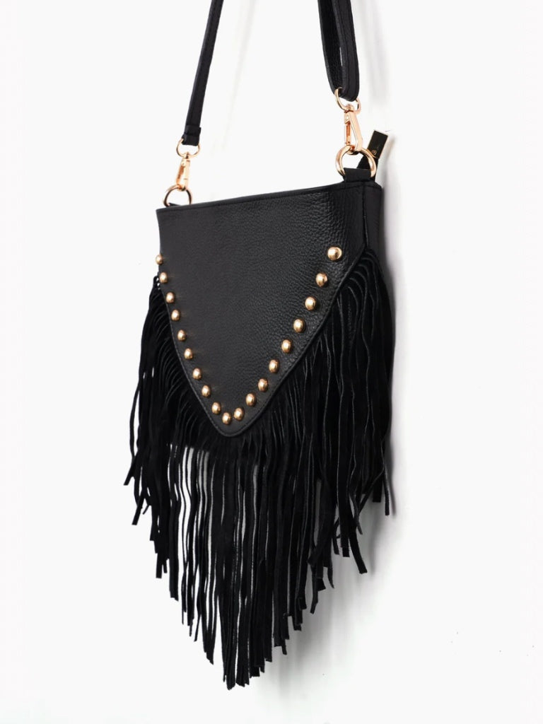 SARTA SELENA SUEDE FRINGED BAG