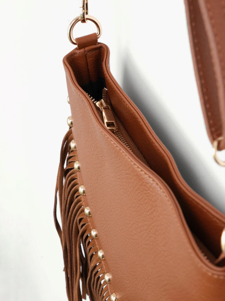 SARTA SELENA SUEDE FRINGED BAG