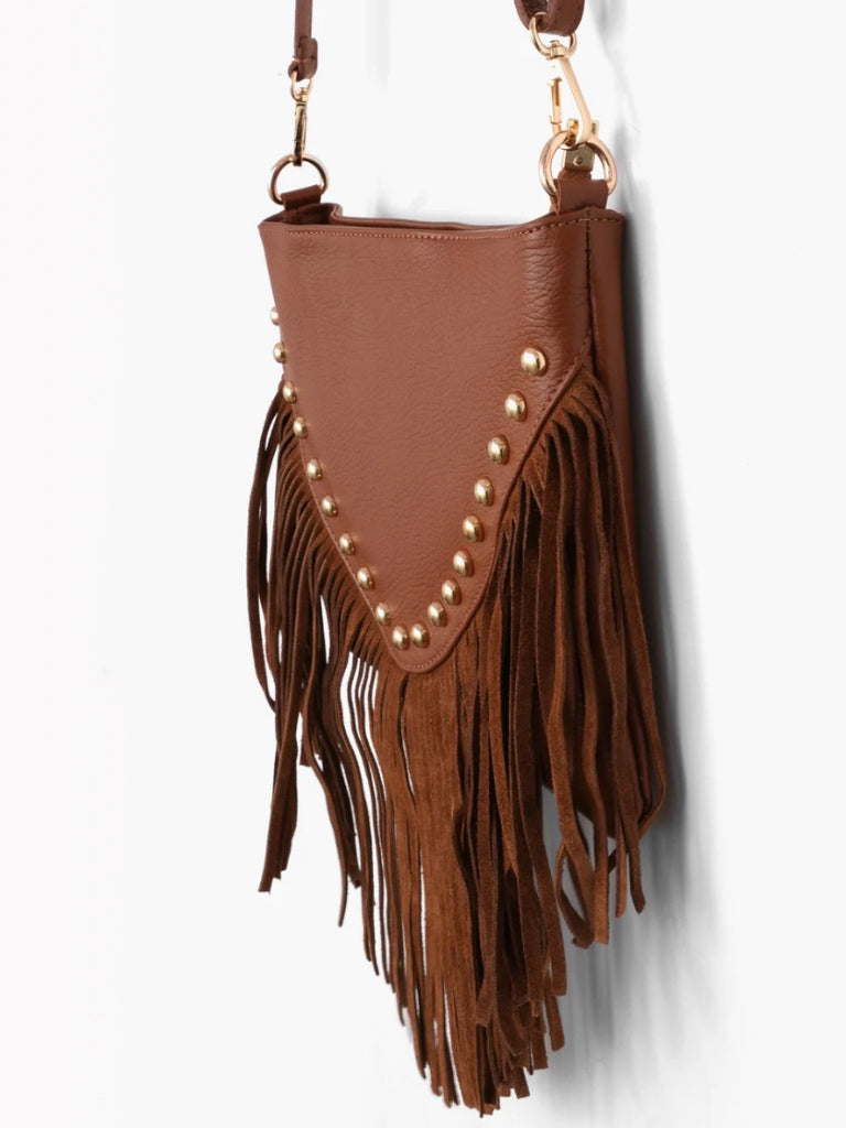 SARTA SELENA SUEDE FRINGED BAG