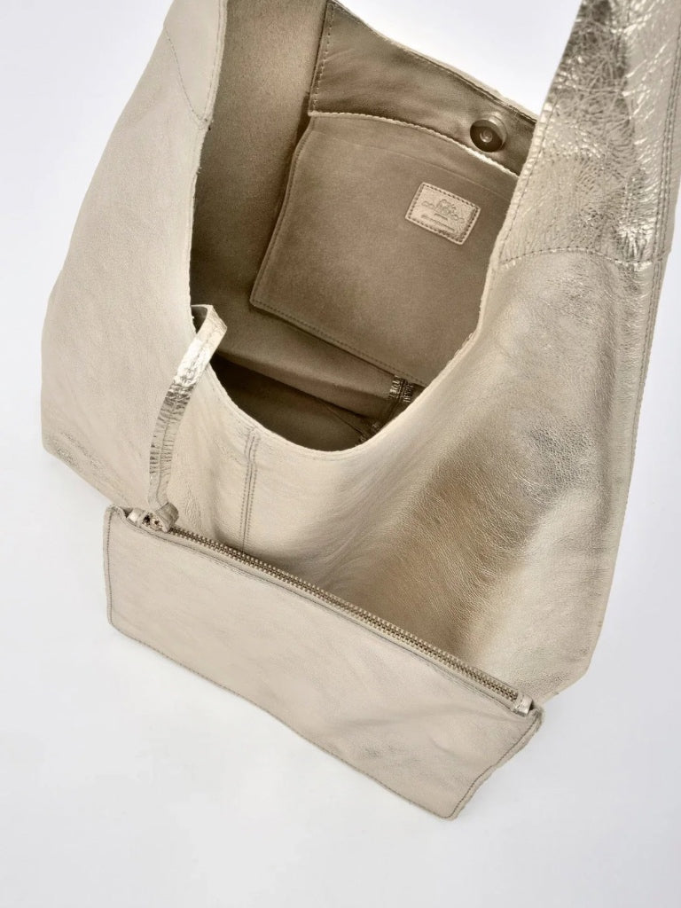 C&C LYNX LEATHER SLOUCH BAG