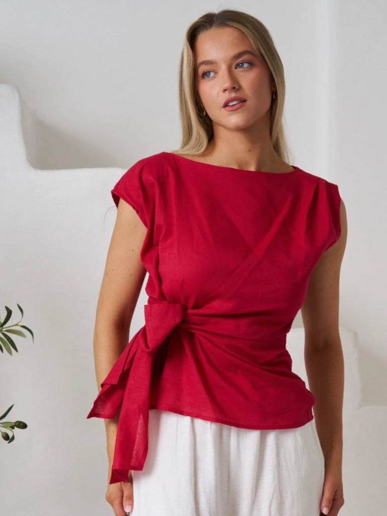 VALERIA RHIANNA TIE TOP