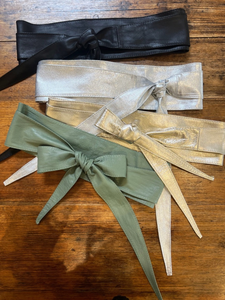 INZAGI LEATHER OBI BELT