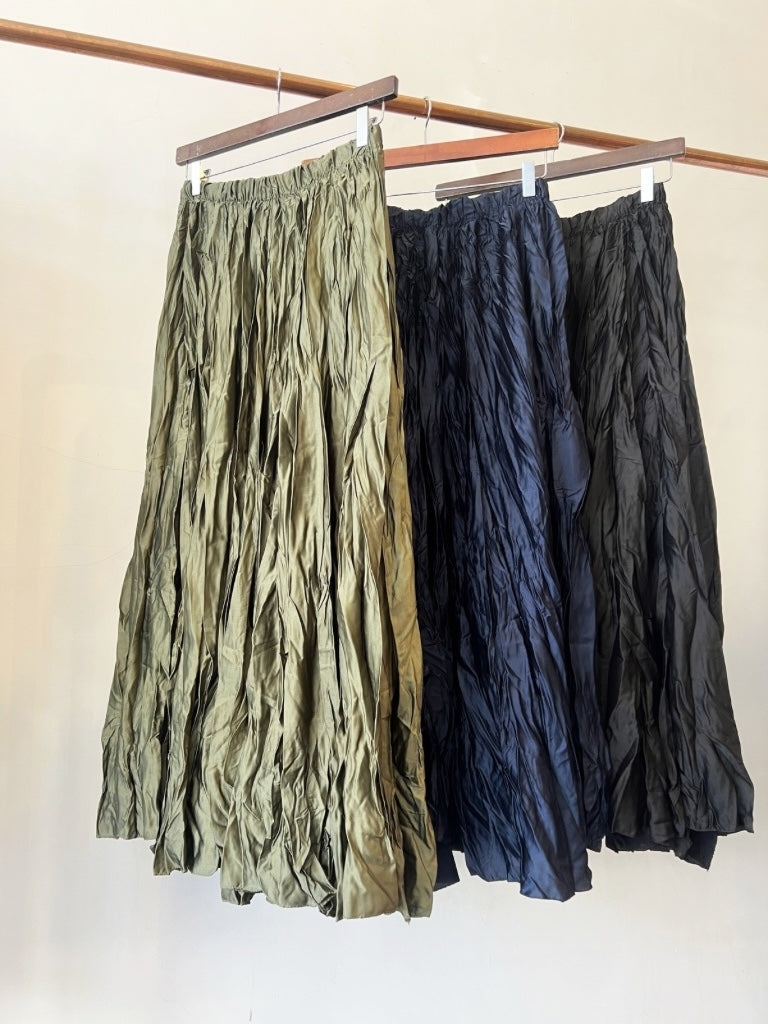 AMICI CRINKLE SATIN SKIRT