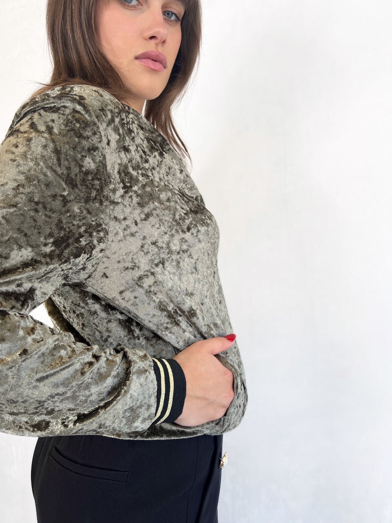 INZAGI VELVET BOMBER JACKET