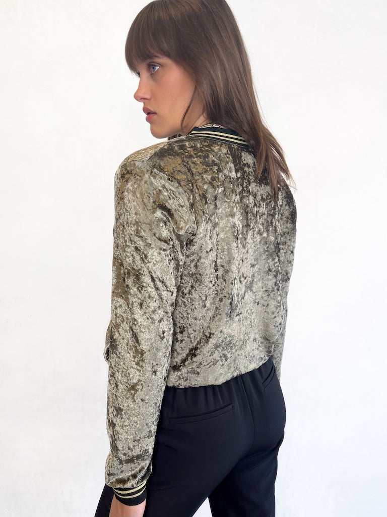 INZAGI VELVET BOMBER JACKET