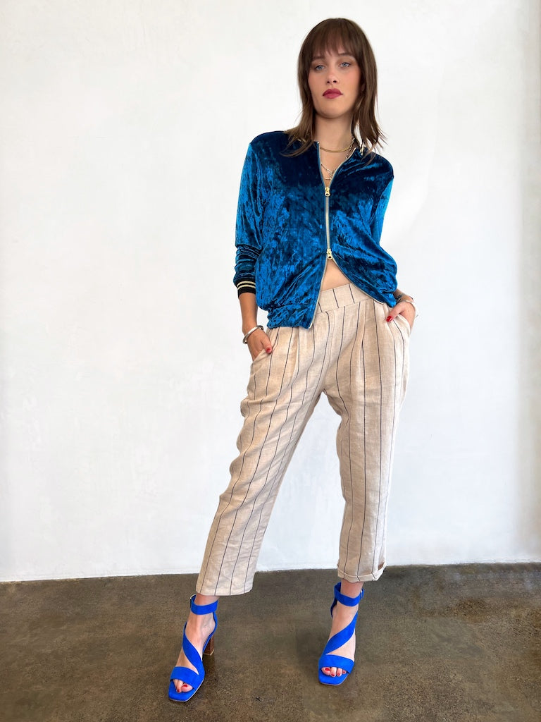 INZAGI VELVET BOMBER JACKET