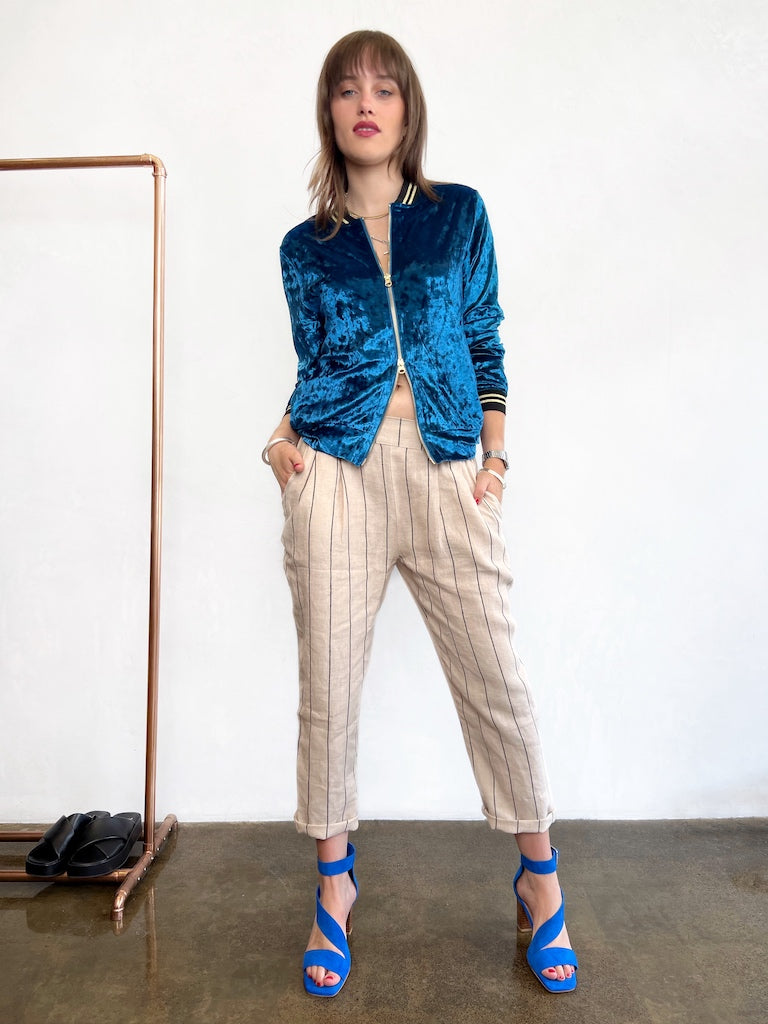 INZAGI VELVET BOMBER JACKET