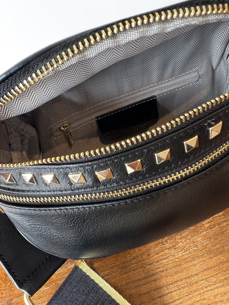 HI HO OBSESSED STUDDED LEATHER BAG