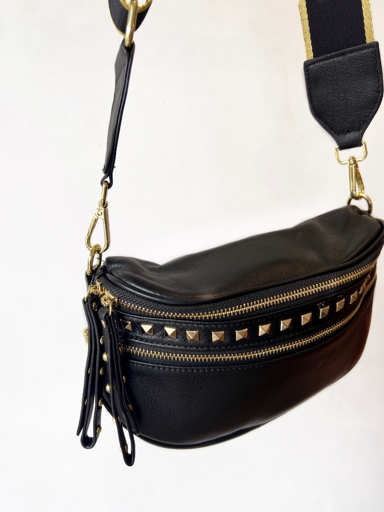 HI HO OBSESSED STUDDED LEATHER BAG